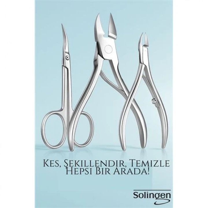 BFS 3’lü Paslanmaz Manikür Seti – Tırnak Makası, Et Pens, Kavisli Makas | Evde Profesyonel Bakım