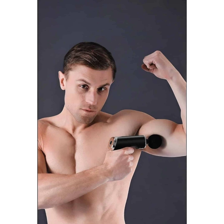 BFS 4 Başlıklı Darbeli Şarjlı Masaj Aleti Tabancası Kablosuz