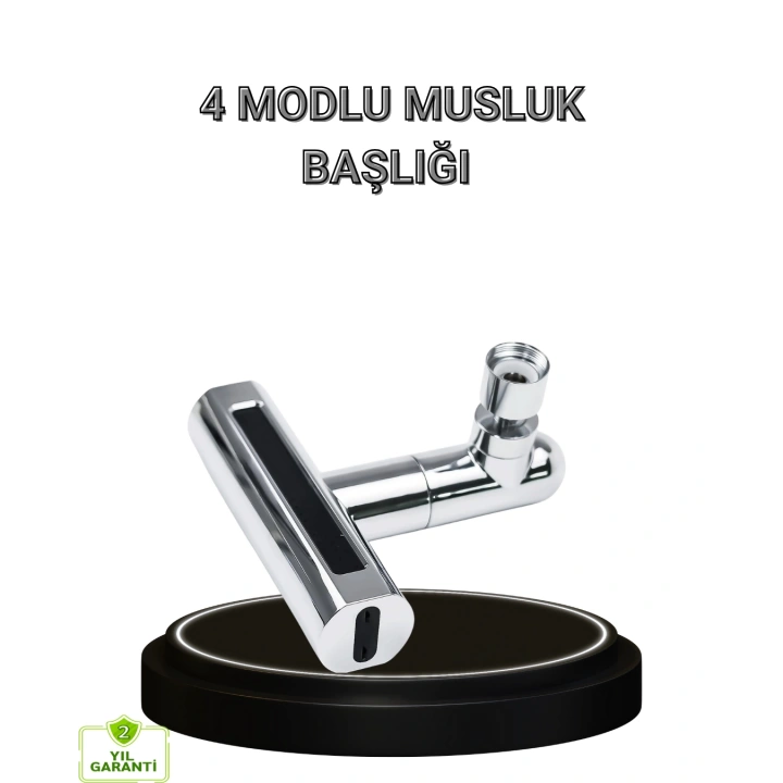 BFS 4 Fonksiyonlu Musluk Başlığı 360 Derece Dönebilen ve Su Tasarruflu