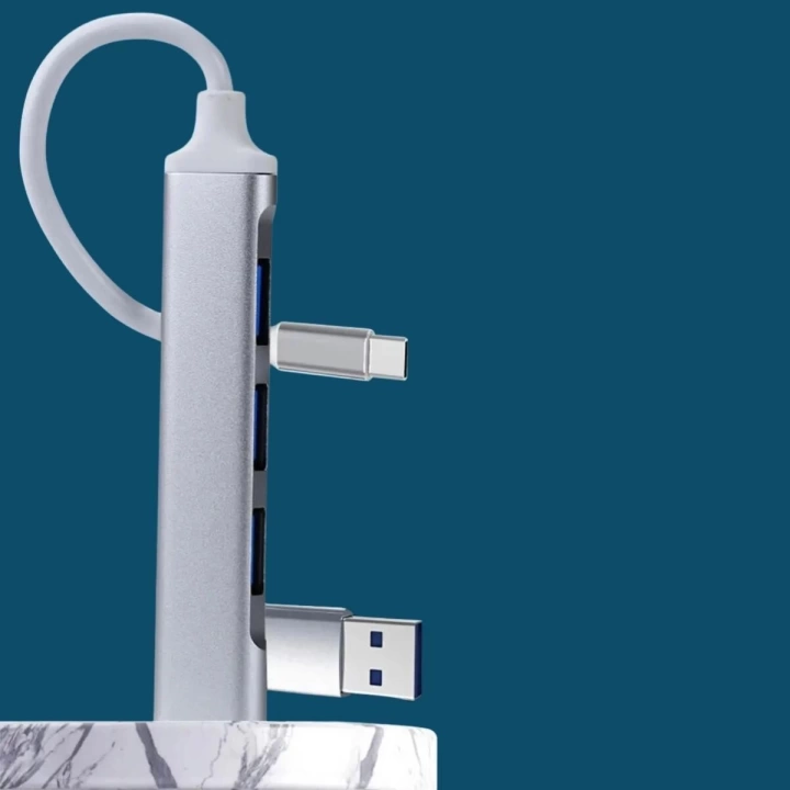 BFS  4 Portlu Bağlantı İstasyonu Ultra İnce USB Bölücü TYPE-C tipi Çoklu Arayüz Adaptörü Multi Usb Çoklayıcı