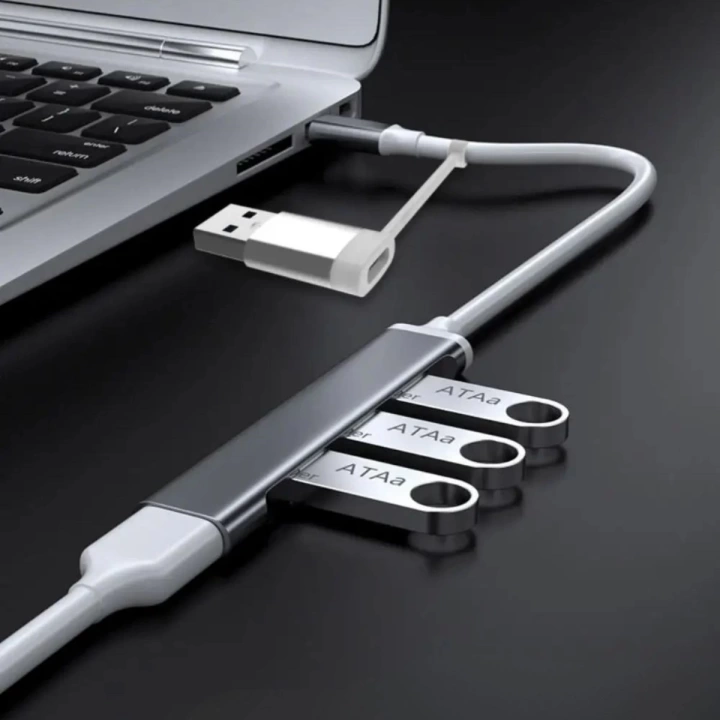 BFS  4 Portlu Bağlantı İstasyonu Ultra İnce USB Bölücü TYPE-C tipi Çoklu Arayüz Adaptörü Multi Usb Çoklayıcı