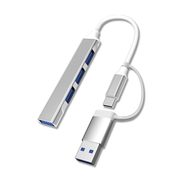 BFS  4 Portlu Bağlantı İstasyonu Ultra İnce USB Bölücü TYPE-C tipi Çoklu Arayüz Adaptörü Multi Usb Çoklayıcı