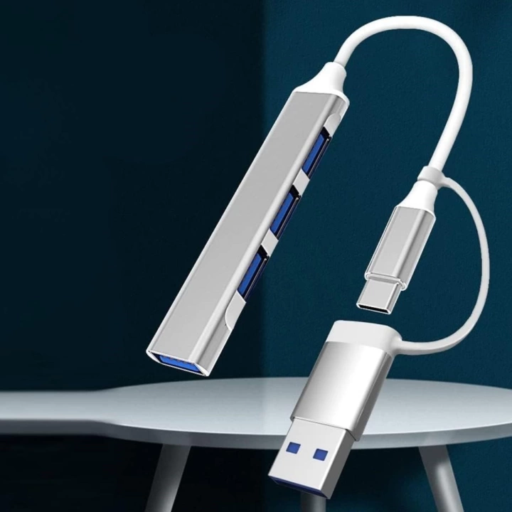 BFS  4 Portlu Bağlantı İstasyonu Ultra İnce USB Bölücü TYPE-C tipi Çoklu Arayüz Adaptörü Multi Usb Çoklayıcı