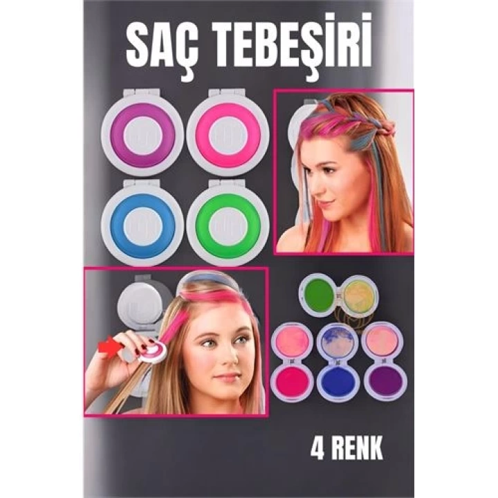 BFS  4 Renk Geçici Saç Tebeşir Seti