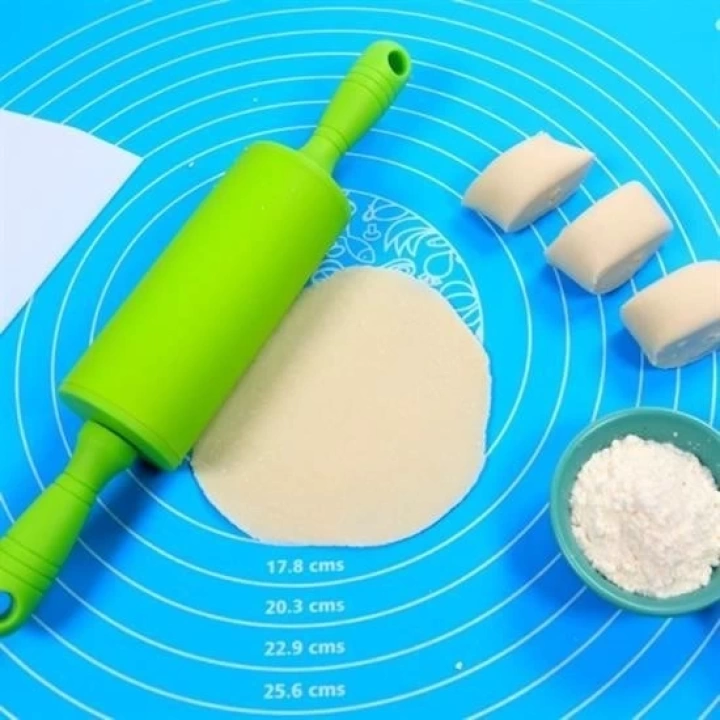 BFS  40*50 cm Silikon Ölçekli Kullanımı Kolay Hamur Açma Matı Ekmek Mantı Makarna Hamuru Yoğurma