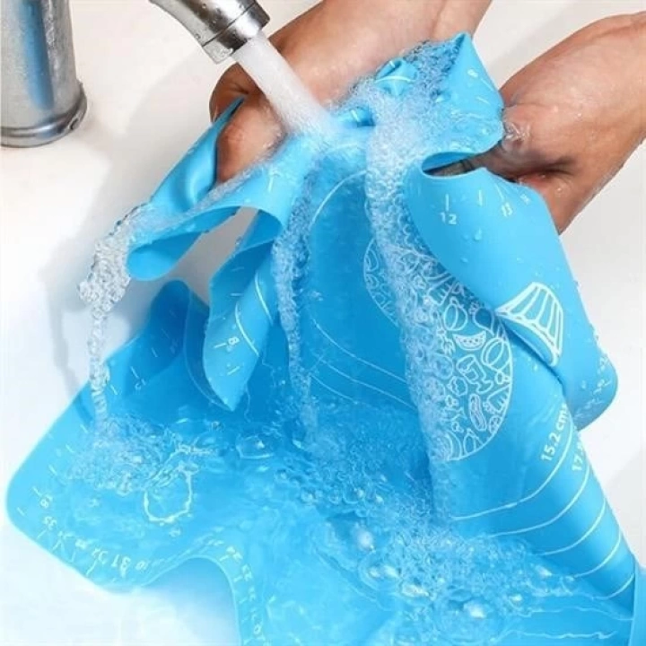 BFS  40*50 cm Silikon Ölçekli Kullanımı Kolay Hamur Açma Matı Ekmek Mantı Makarna Hamuru Yoğurma