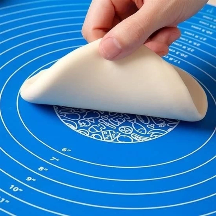 BFS  40*50 cm Silikon Ölçekli Kullanımı Kolay Hamur Açma Matı Ekmek Mantı Makarna Hamuru Yoğurma
