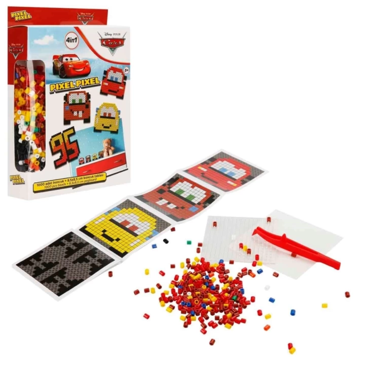 BFS   4in1 Disney Cars Pixel Pixel Boncuk Aktivite ve Oyuncak Seti