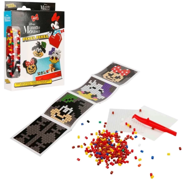 BFS   4in1 Disney Minnie Mouse Pixel Pixel Boncuk Aktivite ve Oyuncak Seti