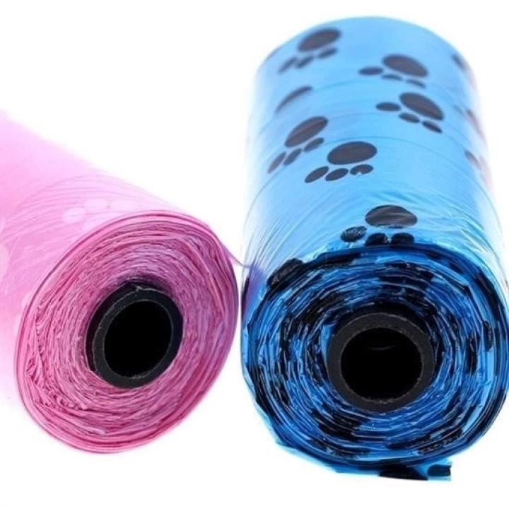 BFS  4lü Evcil Hayvanlar Için Pati Desenli Kedi Köpek Kaka Poşeti Torbası