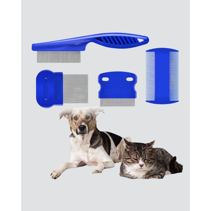 BFS 4’lü Kedi Köpek Tüy Temizleme Seti – Paslanmaz Çelik,Ergonomik ve Uzun Ömürlü