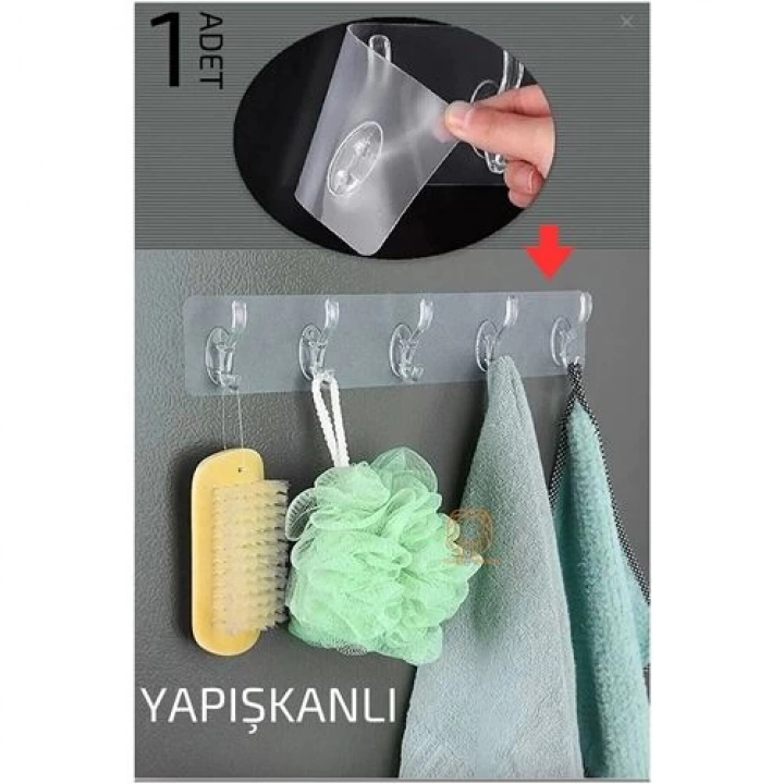 BFS  5 Pinli Yapışkanlı Askı Xenoty Design