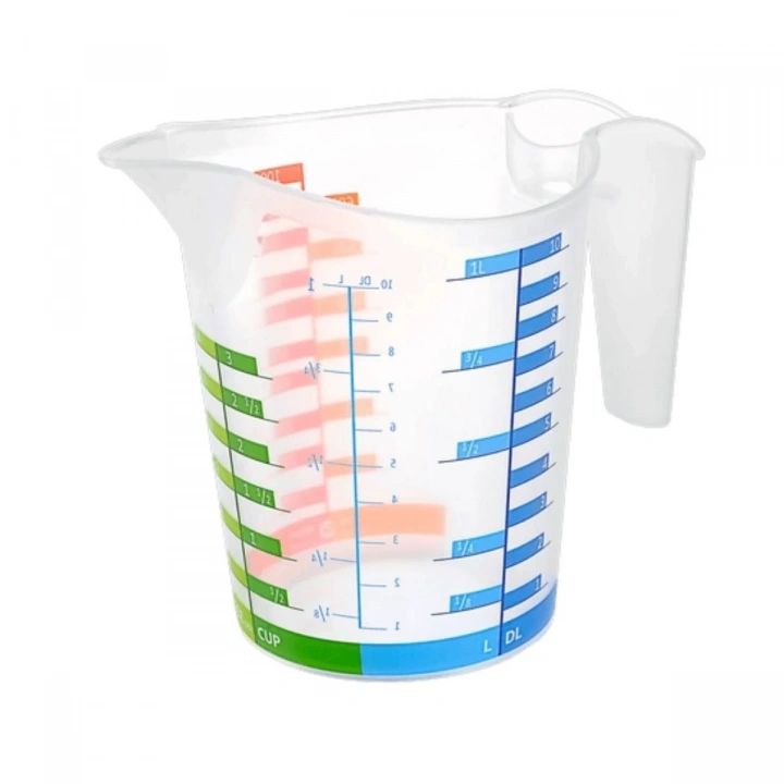 BFS  500 ml Renkli Dereceli Sert Plastik Mutfak Ölçü Kabı