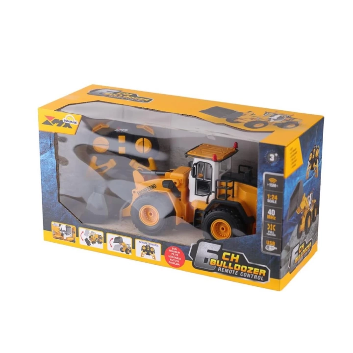 BFS  5088 SUN-1:24 IŞIKLI USB ŞARJZLI UZAKTAN KUMANDALI BULDOZER