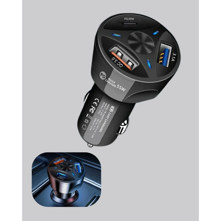 BFS 55W PD ve Quick Charge 3.0 Destekli Polygold Araç Şarj Adaptörü