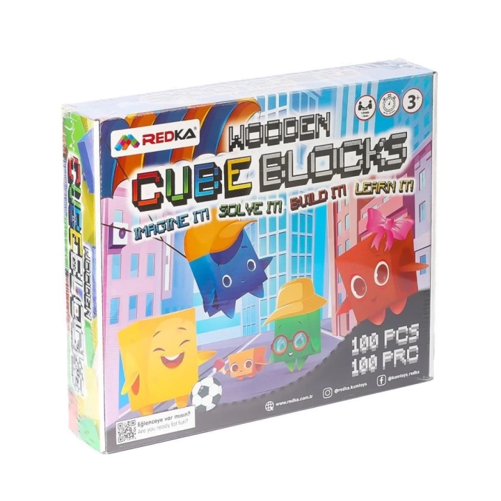 BFS  5642 Wooden Cubes Blocks -Redka