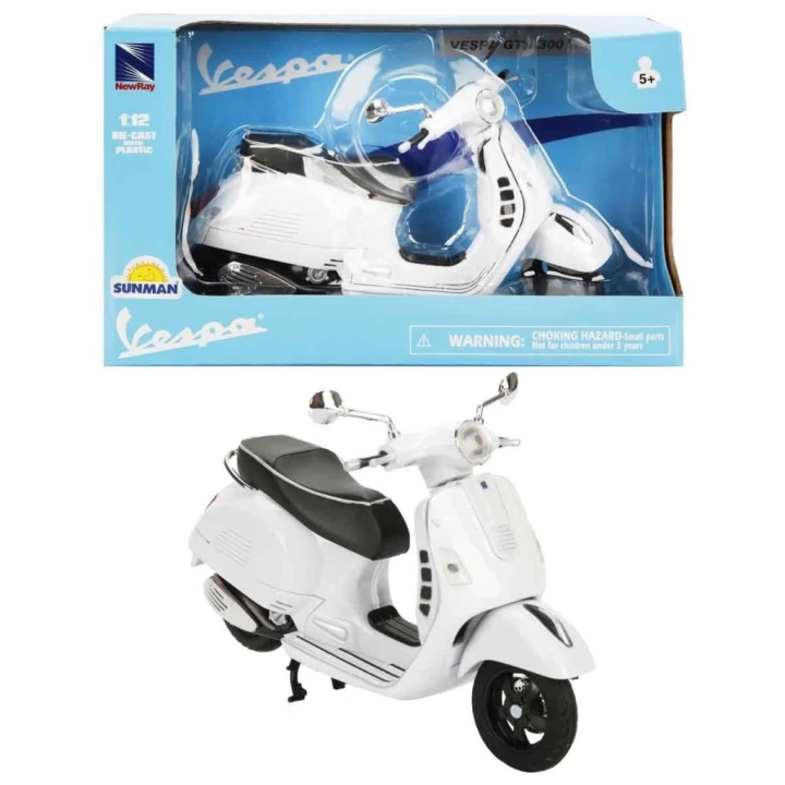 BFS  57243 SUN- Vespa  GTS 300 Super Beyaz Motor 1:12