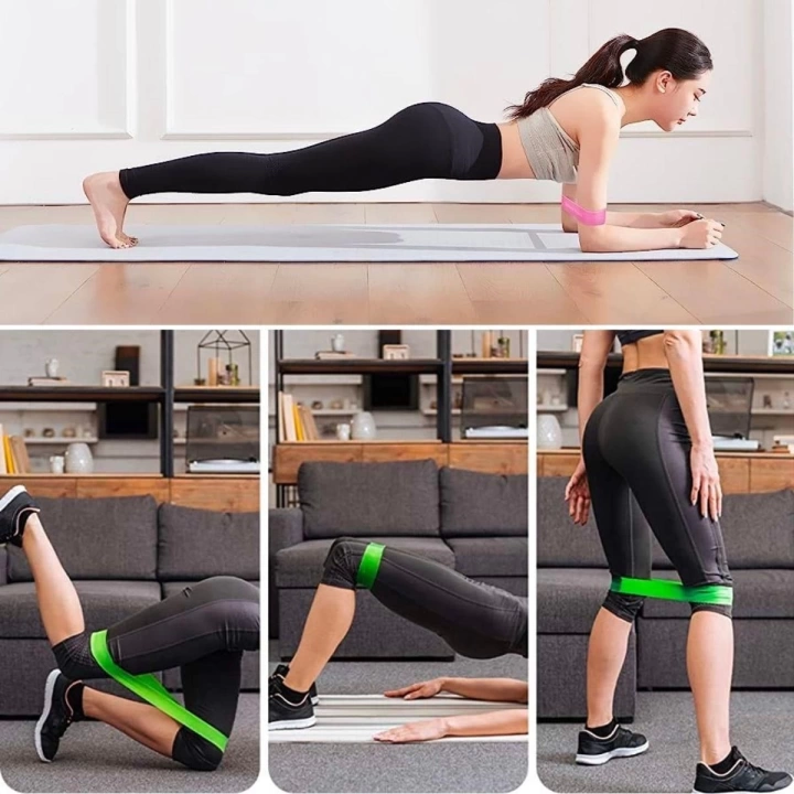 BFS    5li Egzersiz Direnç Bant Seti Pilates Crossfit Ekipmanları