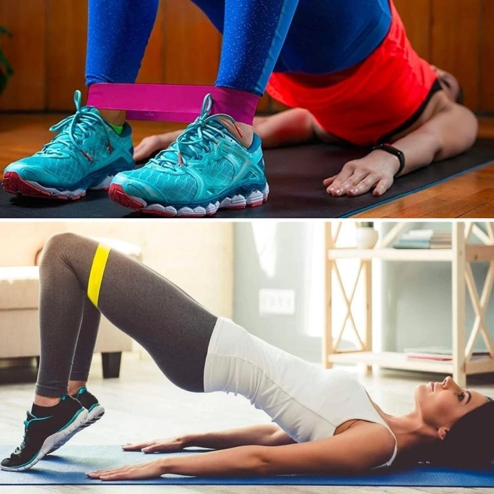 BFS    5li Egzersiz Direnç Bant Seti Pilates Crossfit Ekipmanları