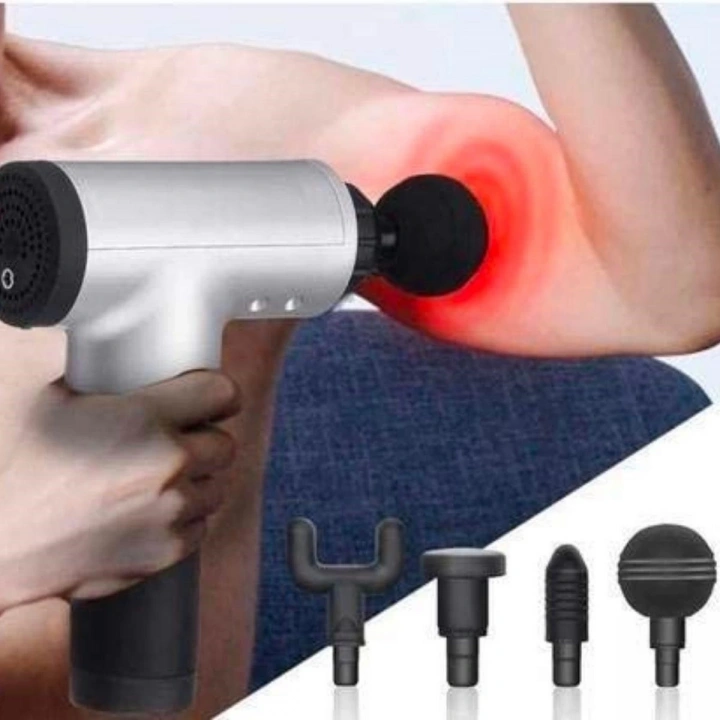 BFS   6 Farklı Seviyeli Titreşimli 4 Farklı Başlıklı Büyük Boy Masaj Tabancası