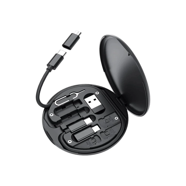 BFS  60w Destekli Kablo Kutusu Seyahat Kablo Seti 5i 1 arada USB Type-C Şarj Kablosu Seti