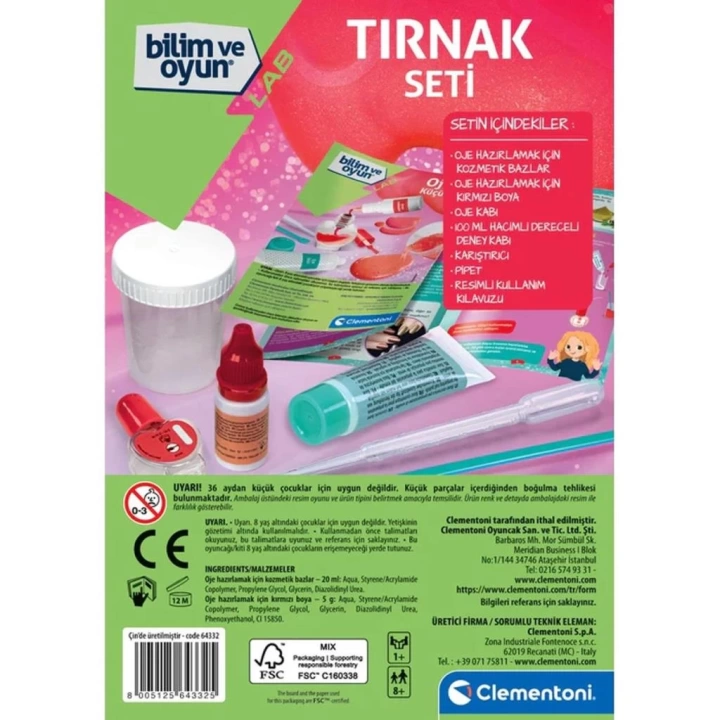 BFS   64332 Bilim ve Oyun - Tırnak Seti +7 yaş