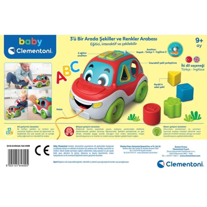 BFS   64600 Baby Clementoni - Bultak Araba +9 ay