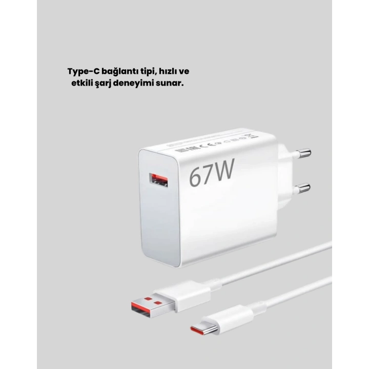 BFS 67 Watt Type C Şarj Adaptörü Asus Zenfone 7 8 9 Uyumlu