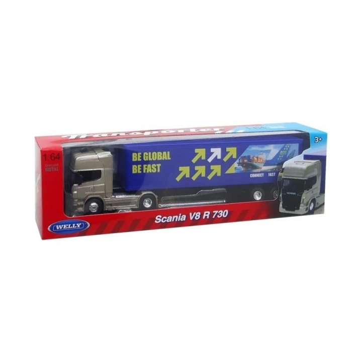 BFS  68021SS-F-GW WELLY 1 64 SCANIA R730 TRAILER 48