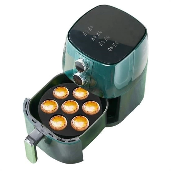 BFS  7 Gözlü Silikon Çok Amaçlı Airfryer Muffin Cupcake Kek ve Çörek Pişirme Kalıbı