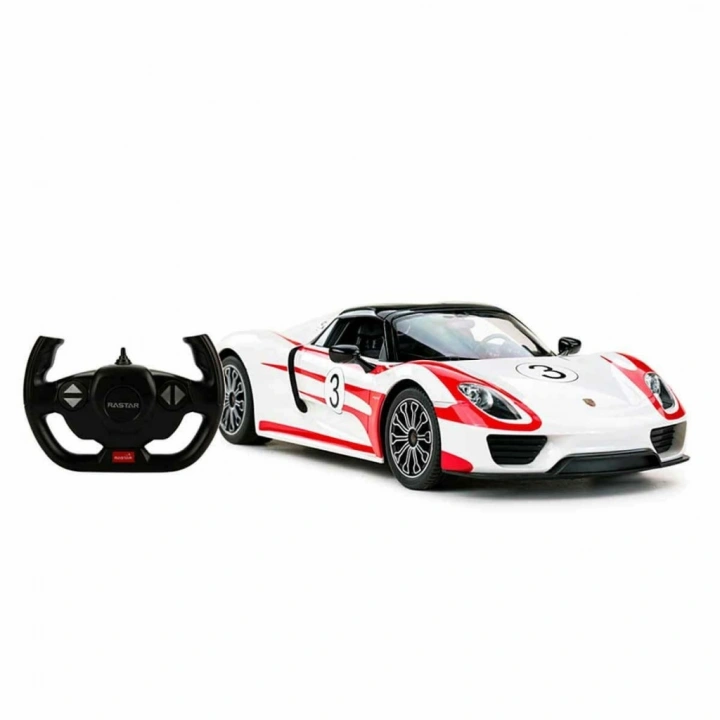 BFS 70710 1:14 Uzaktan Kumandalı Porsche 918 Spyder Weissach Işıklı Araba 32 cm