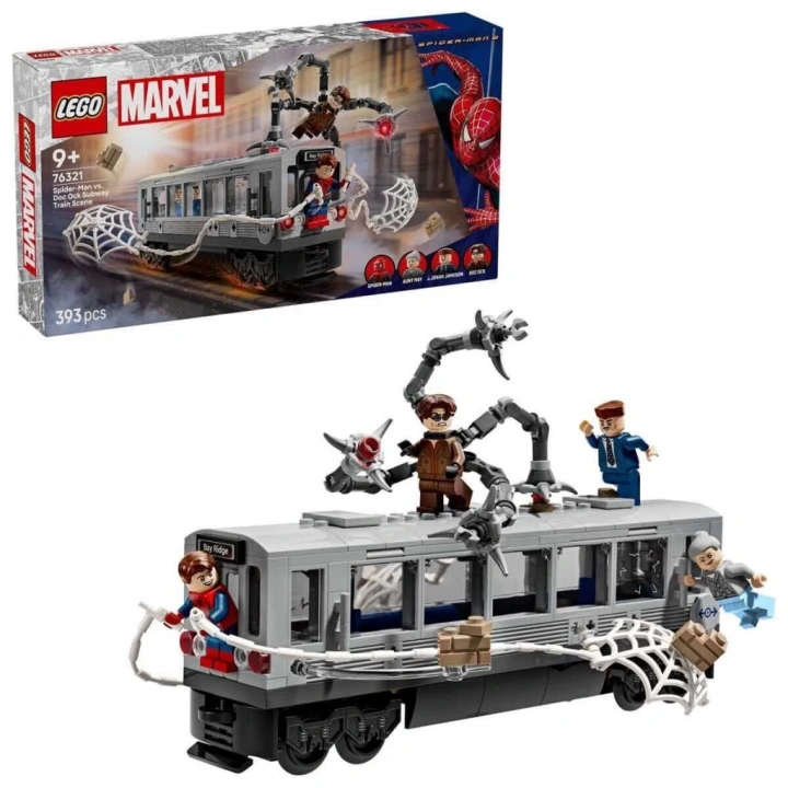 BFS  76321 Lego Marvel Örümcek Adam ile Doktor Oktopus Metroda 393 parça +9 yaş