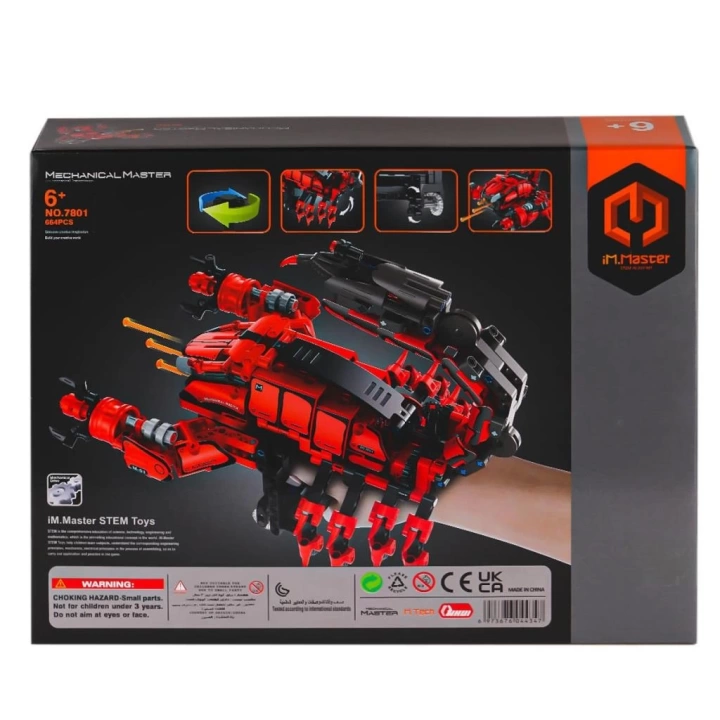 BFS   7801 IMM Master Blokları Akrep El Silahı Kırmızı 664 Parça