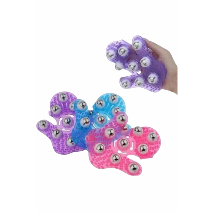 BFS 9 Bilyeli Masaj Eldiveni Tüm Vücut Masajına Uygun Kafa Masaj Aleti