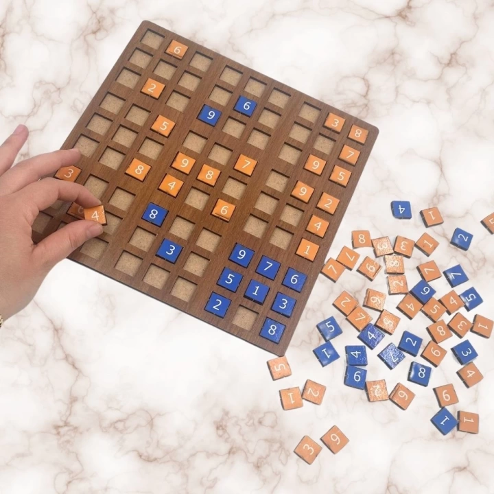 BFS  9 Bölümlü Ahşap Sudoku Eğitici Oyun Seti