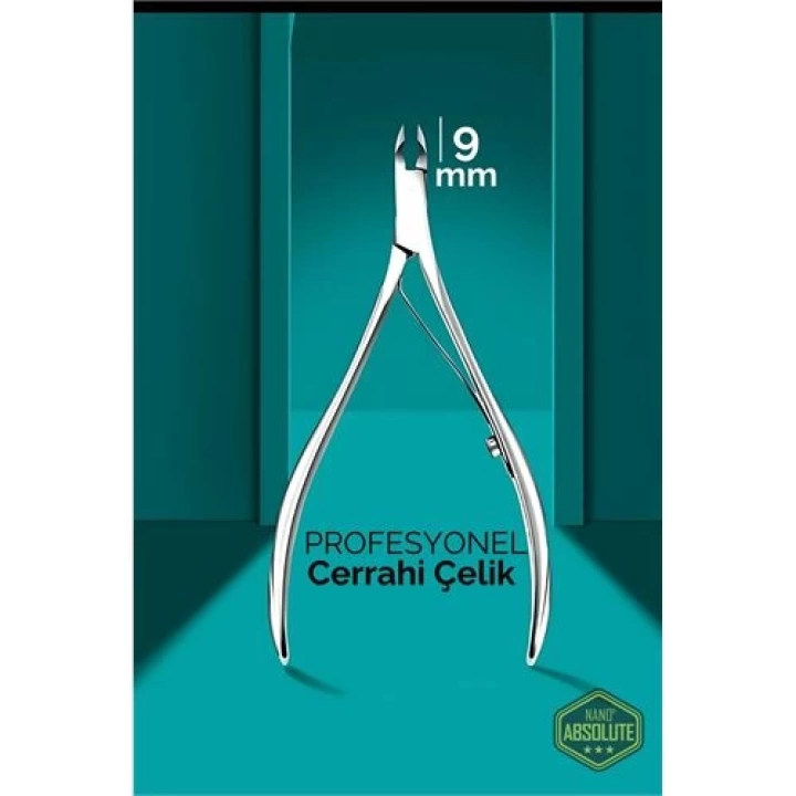BFS  9 mm Manikür Pedikür Makası - Et Makası - Kütikül Temizleyici Pens Profesyonel Cerrahi Çelik