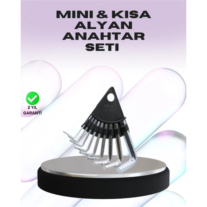 BFS 9 Parça Alyan Anahtar Seti Farklı Metrik Ölçü Pratik Taşıma