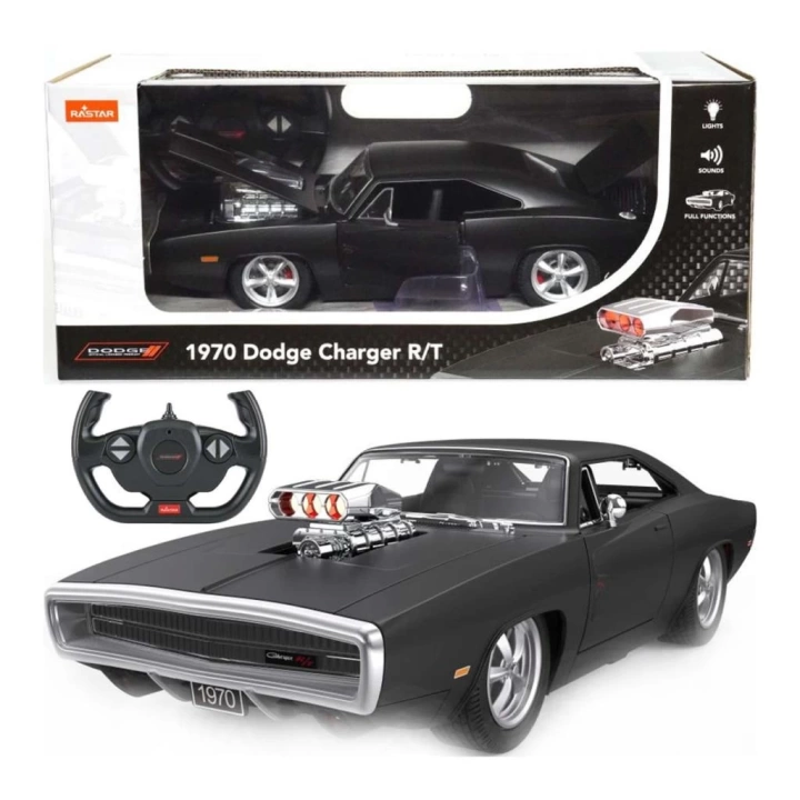 BFS  99010 1970 Dodge Charger R/T Sesli ve Işıklı Uzaktan Kumandalı Araba -Sunman