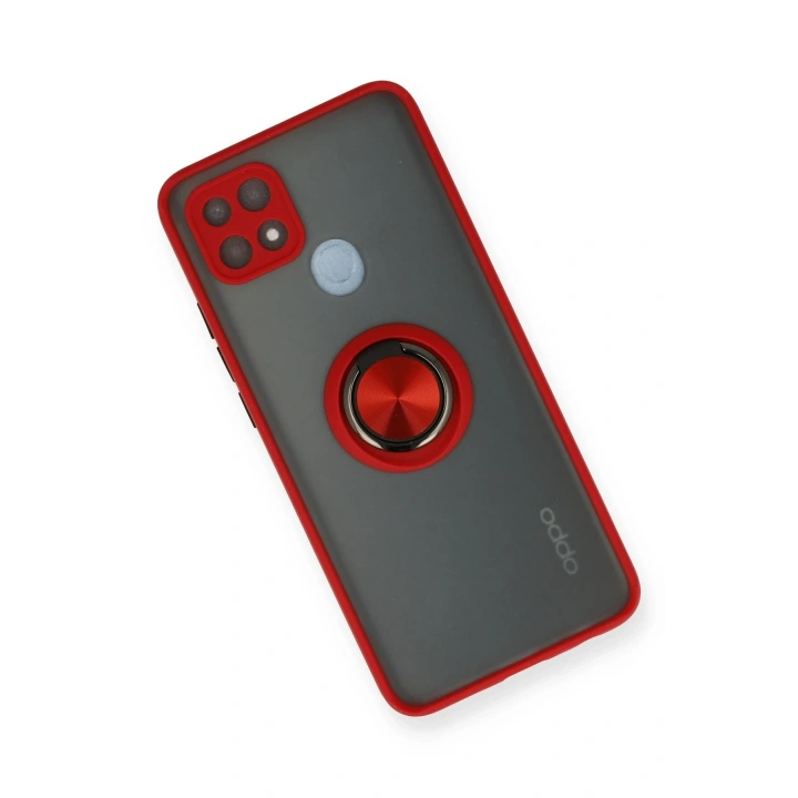 BFS   A15 Kılıf Montreal Yüzüklü Silikon Kapak - Kırmızı