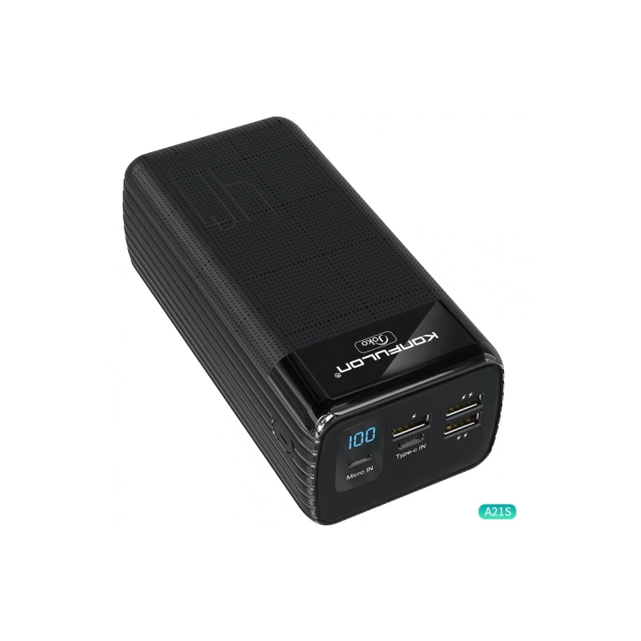 BFS A21S Led Işıklı Powerbank 40.000 mAh - Siyah