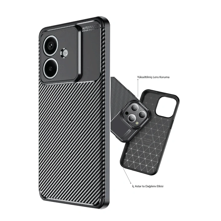BFS   A3 Kılıf Auto Focus Karbon Kapak - Siyah