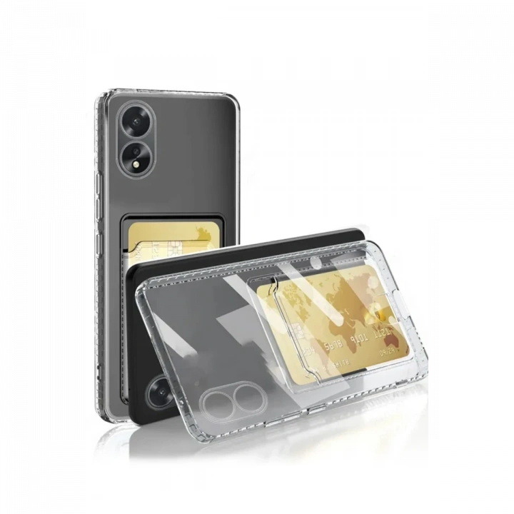 BFS   A38 Kılıf Kart Şeffaf Silikon - Şeffaf