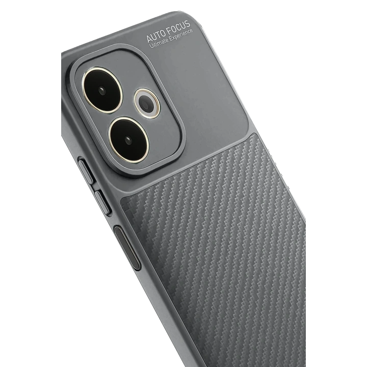 BFS   A5 Pro 4G Kılıf Auto Focus Karbon Kapak - Gri