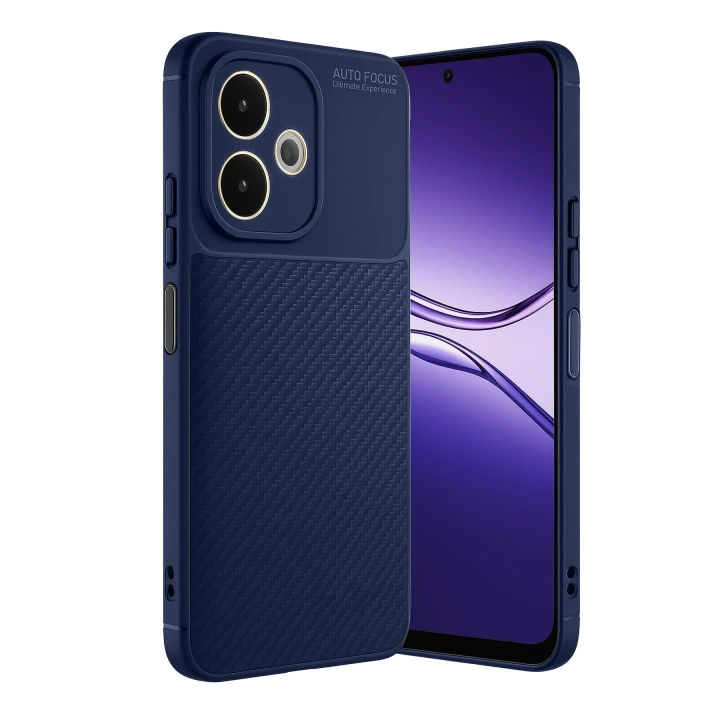 BFS   A5 Pro 4G Kılıf Auto Focus Karbon Kapak - Lacivert