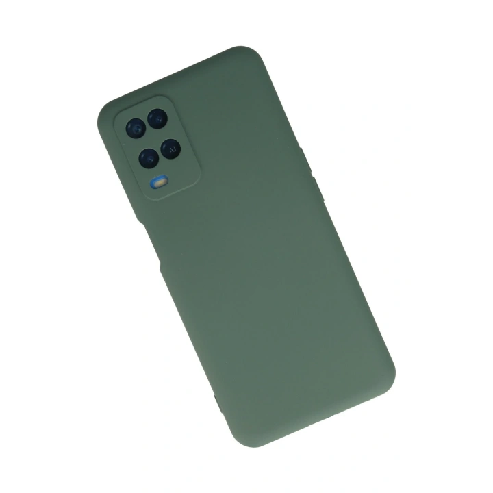 BFS   A54 4G Kılıf Nano içi Kadife Silikon - Koyu Yeşil