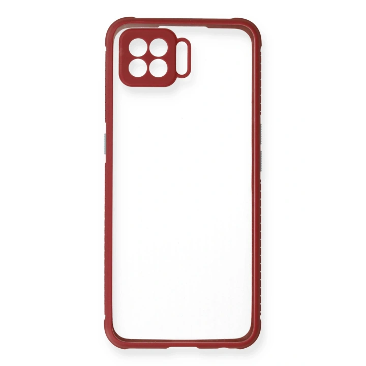 BFS   A73 Kılıf Miami Şeffaf Silikon - Fuşya