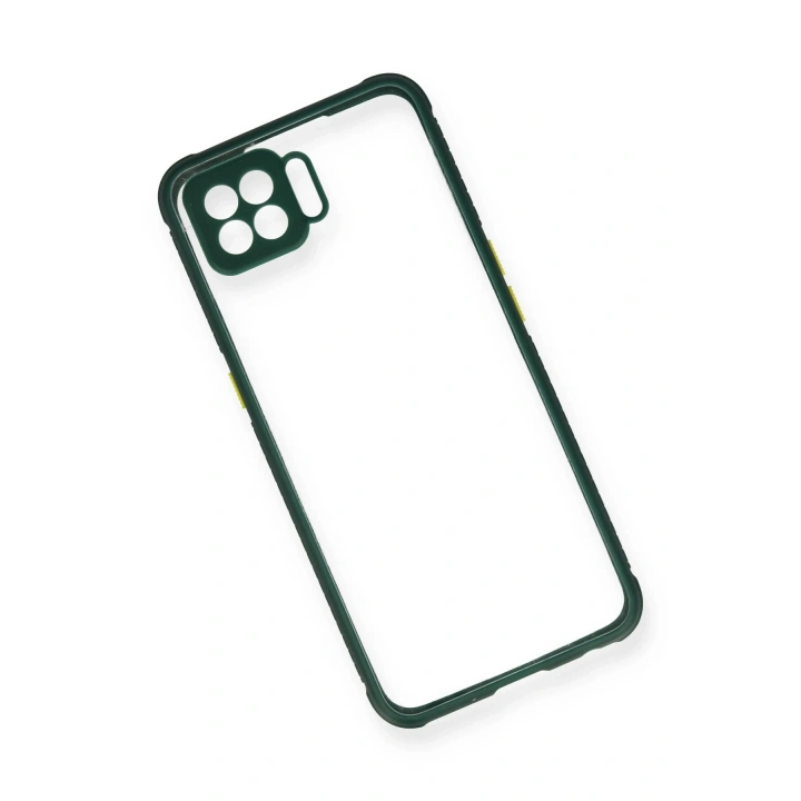 BFS   A73 Kılıf Miami Şeffaf Silikon - Koyu Yeşil