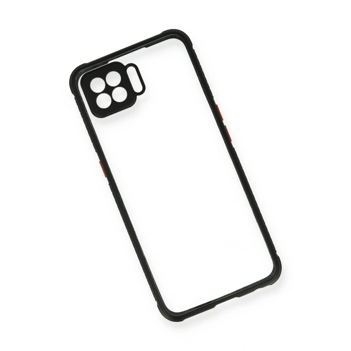 BFS   A73 Kılıf Miami Şeffaf Silikon - Siyah