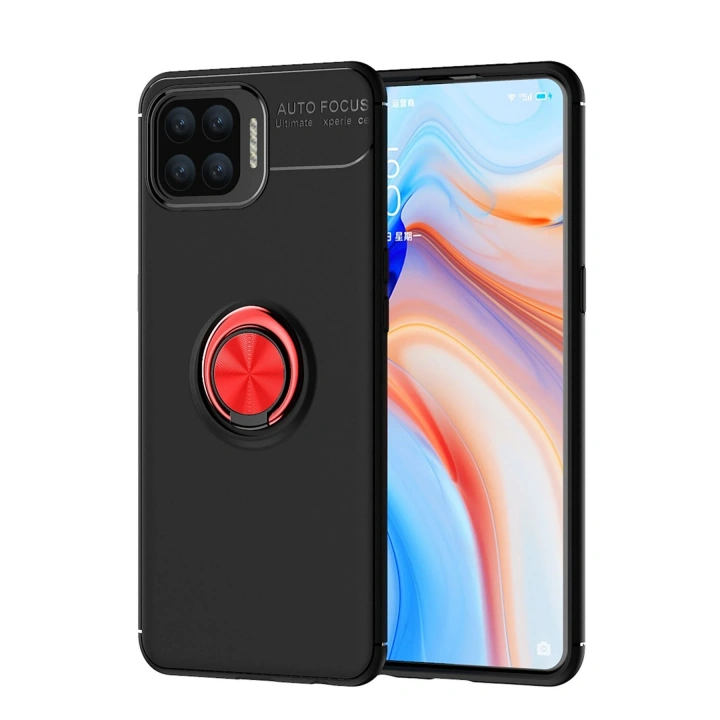 BFS   A73 Kılıf Range Yüzüklü Silikon - Siyah-Kırmızı