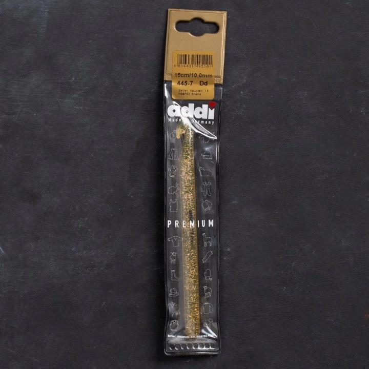 BFS Addi Champagner 10mm 15cm Plastik Simli Yün Tığ -